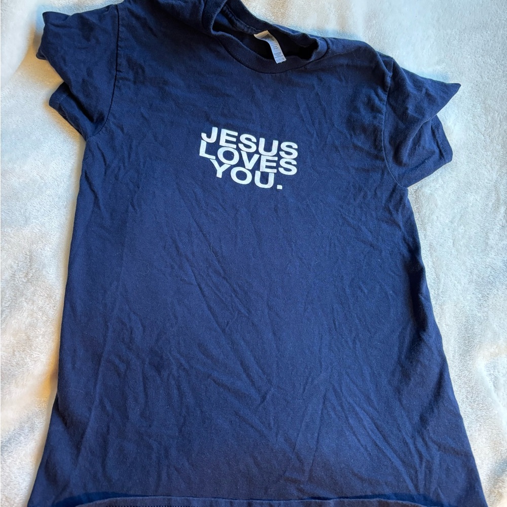 Navy Blue T-Shirt - Jesus Loves You